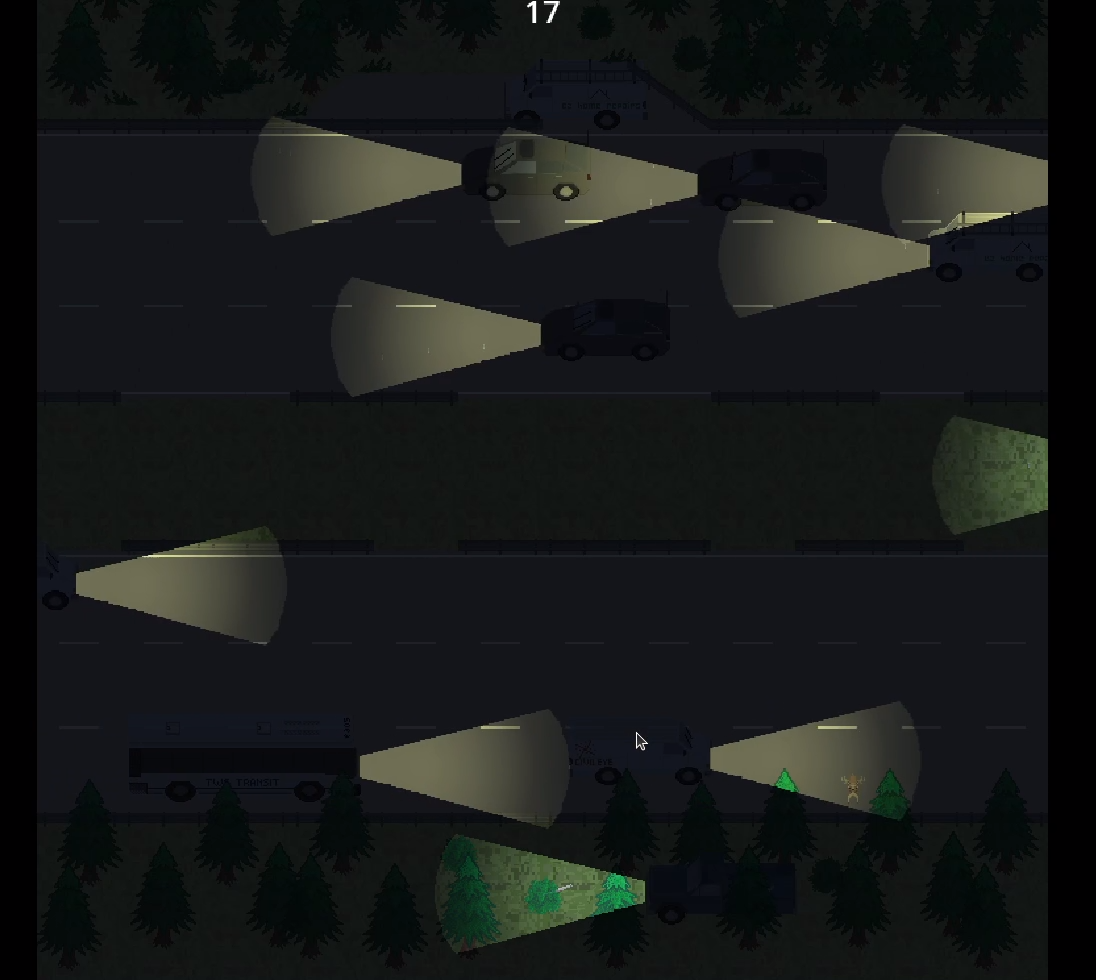 Image of the game in default dark mode - hard to see